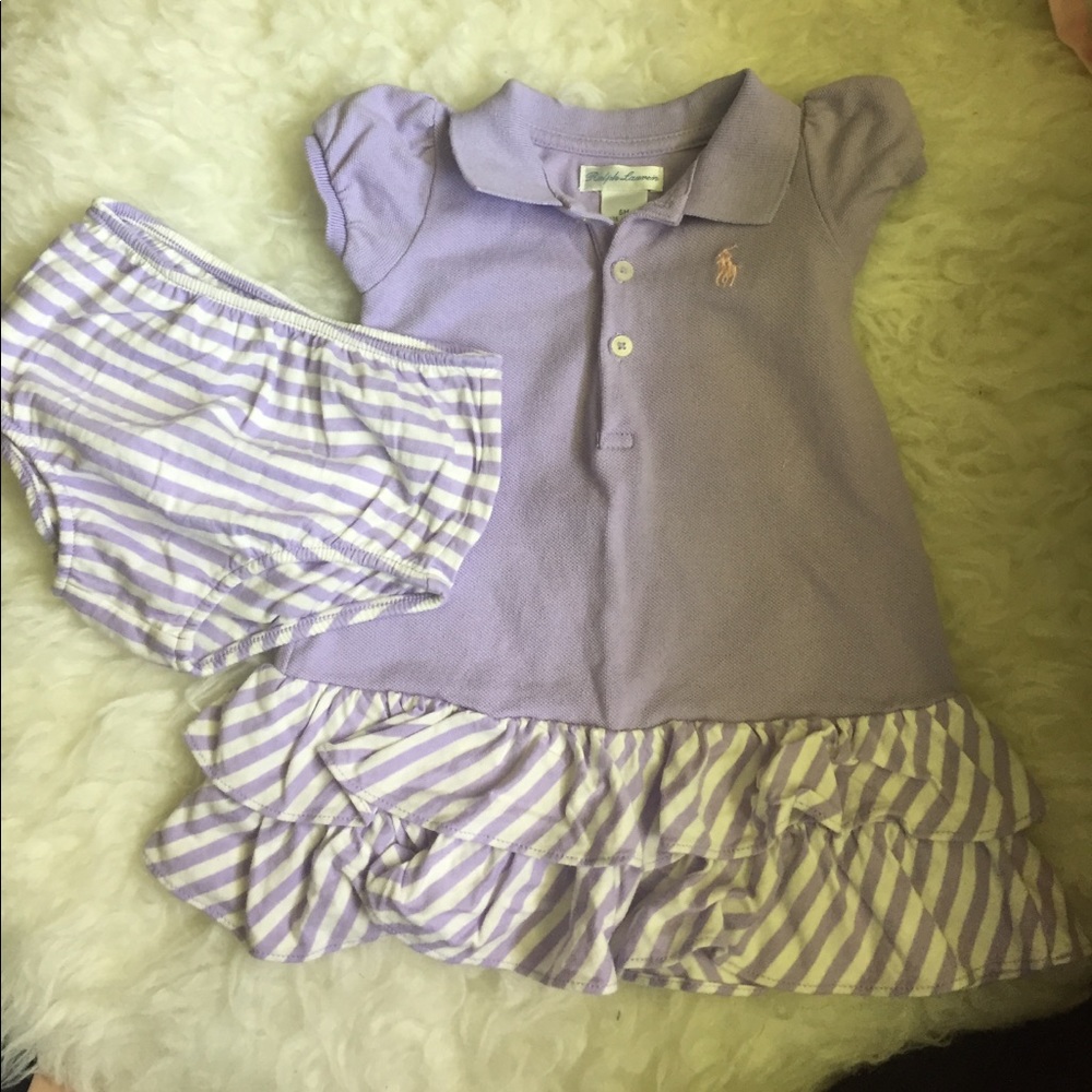 Ralph Lauren baby girl lavender play set 6m