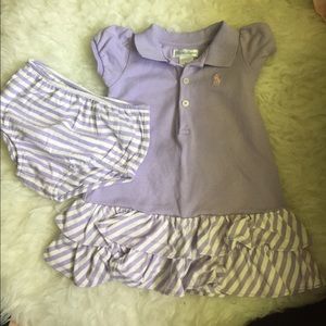 Ralph Lauren baby girl lavender play set 6m