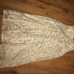 Tibi gold dress
