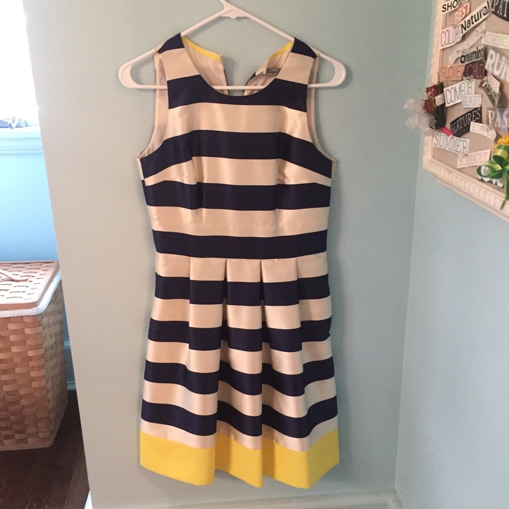 Eliza J Stripe Fit and Flare Dress