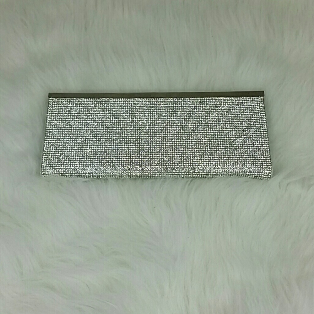 Sparkly Silver Rhinestone Clutch