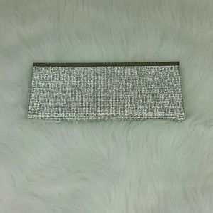 Sparkly Silver Rhinestone Clutch