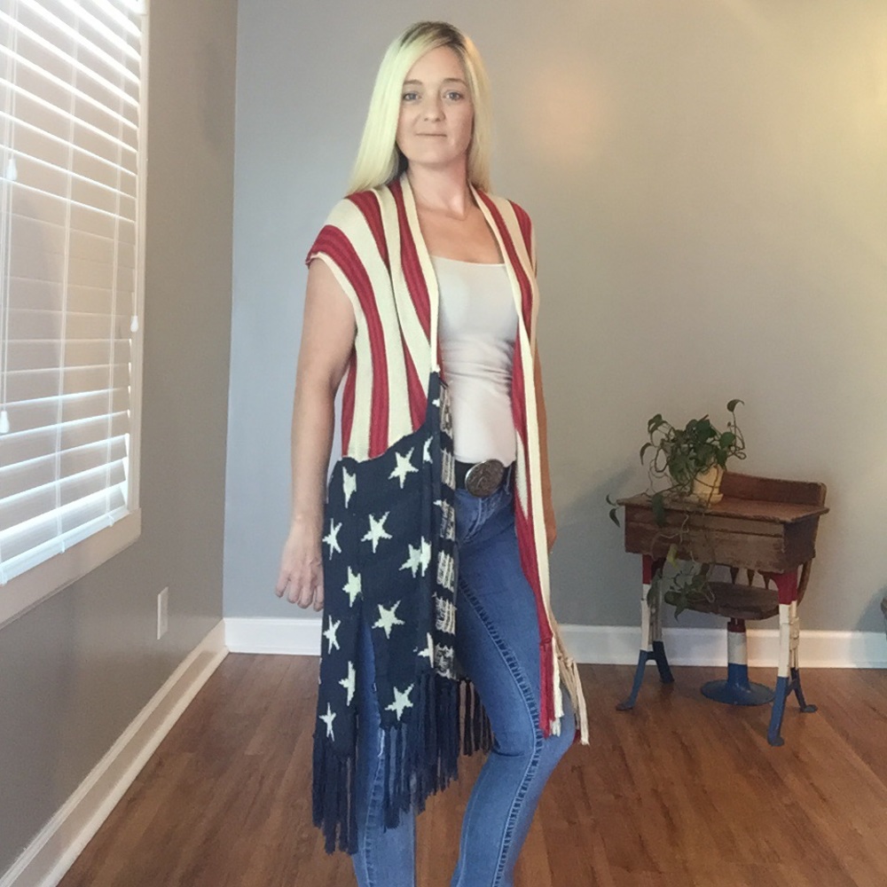 🇺🇸American Flag Cardigan - Picture 4 of 5
