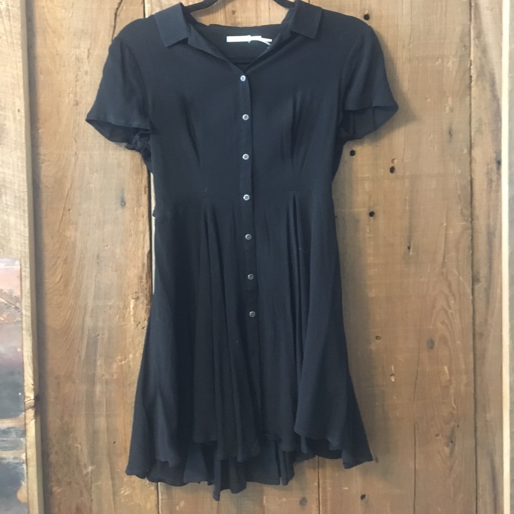 urban outfitters black button down dress!
