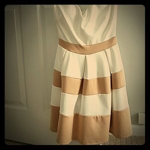 Striped sweetheart mini dress