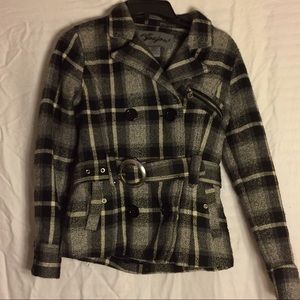 Plaid Peacoat