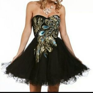 Peacock homecoming/prom dress