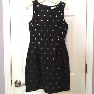 Fitted Black Polka Dot Dress