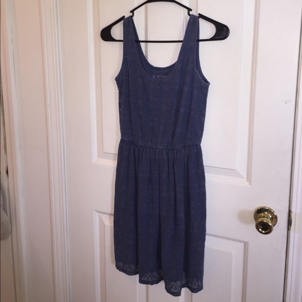 Mossimo denim colored floral lace dress vintage