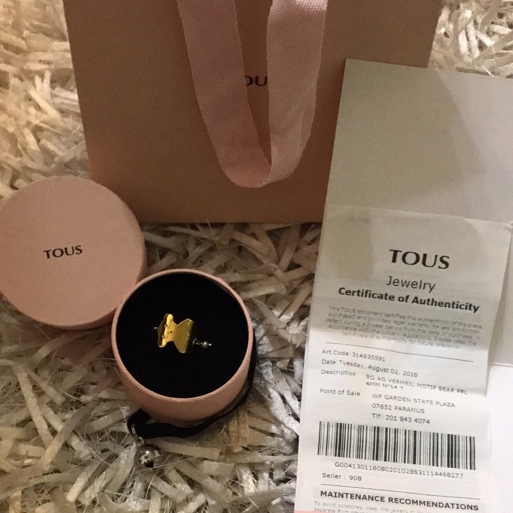 Gold vermeil tous ring