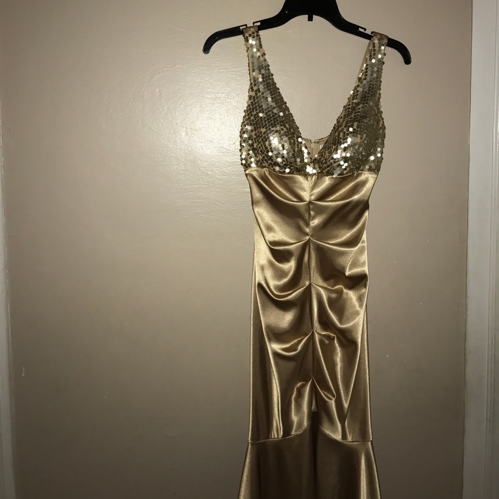 Gold Caché mermaid dress