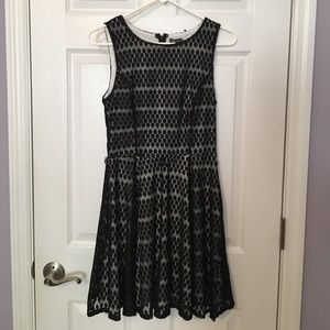 Black dotted dress, light