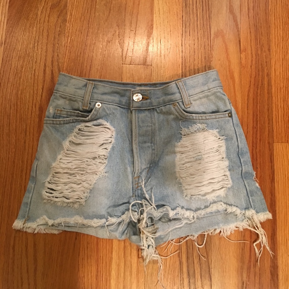 Brandy Melville John Galt High Waisted Denim Short