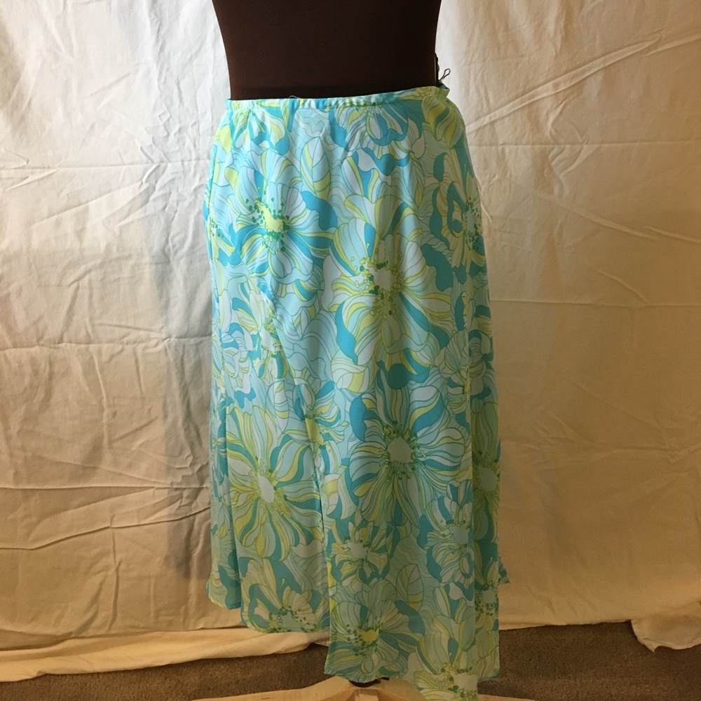 Lane Bryant shark bite hem, lined summer skirt