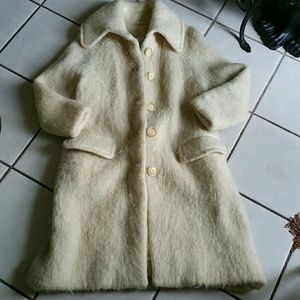 Vintage 100% wool coat EIDER knit