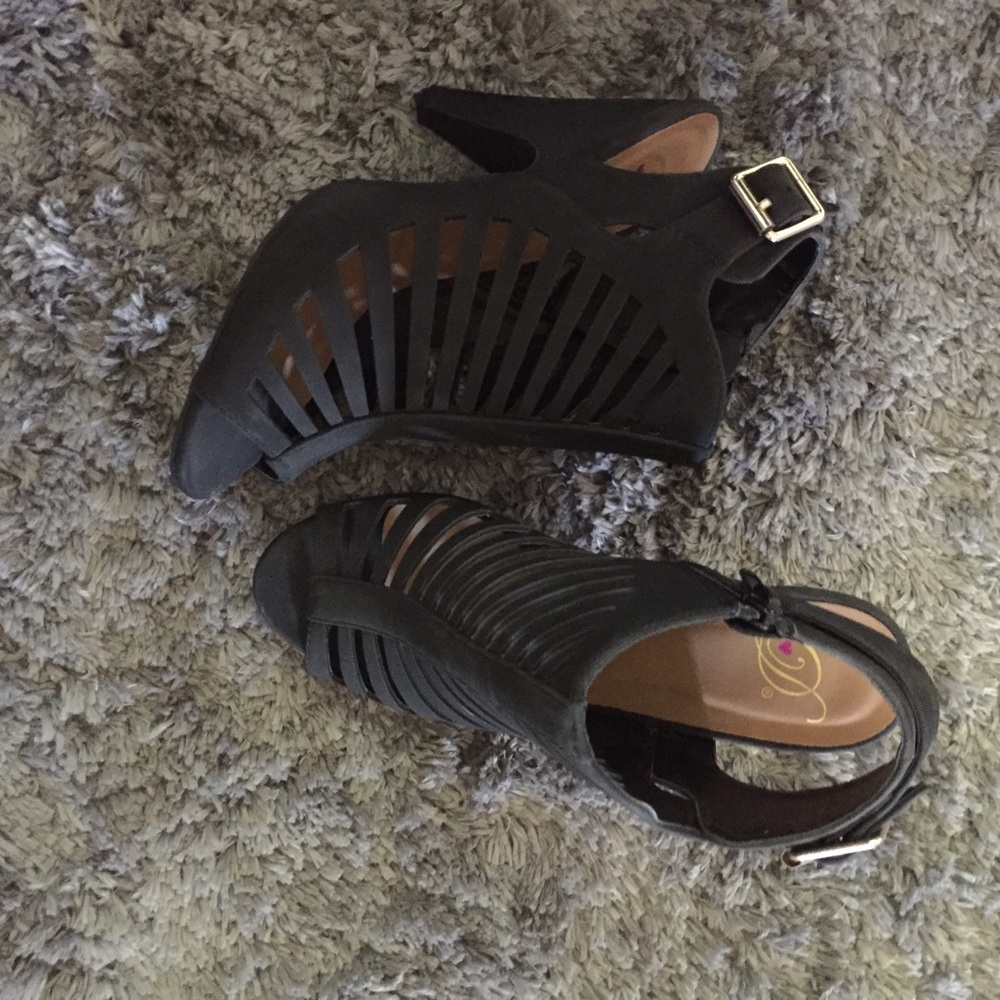 Black Strappy Heels