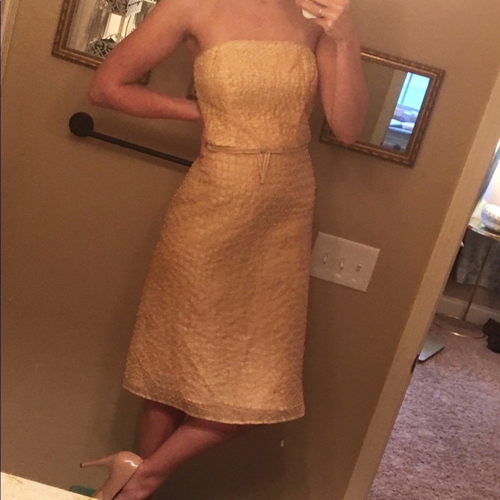 Laundry by Shelli Segal champagne dress