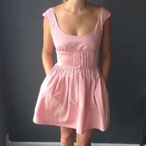 BCBG Pink Pleated Bubble Dress
