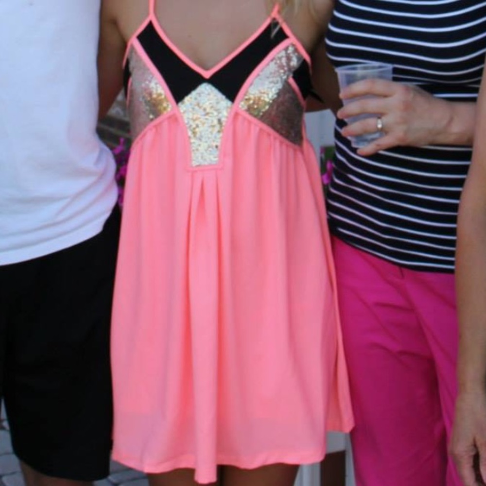 Pink Sequin Dress