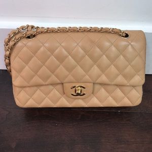 Chanel lamb skin quilted bag