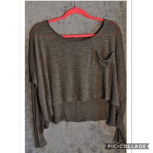 Green cropped sweater