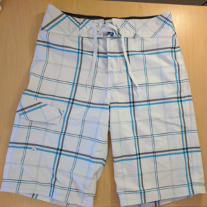 Mossimo White Plaid Boardshorts