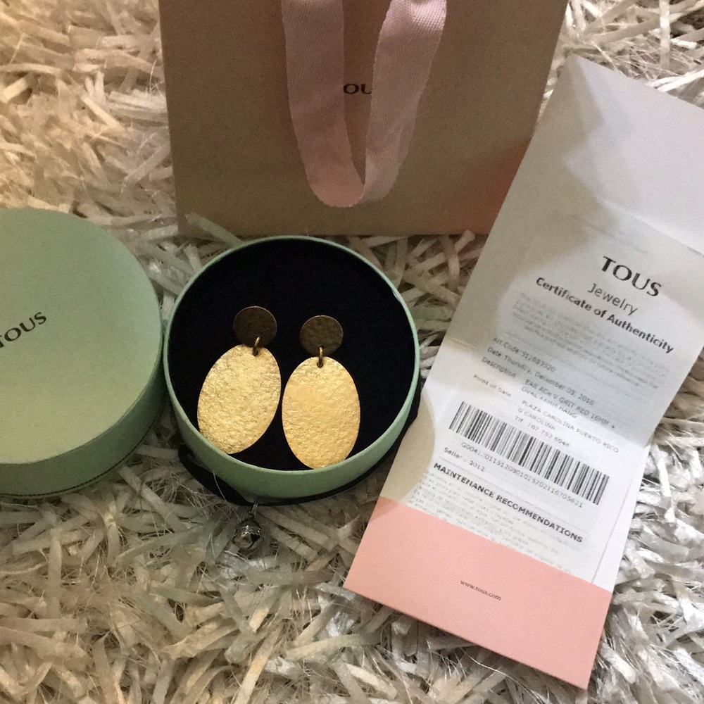 Tous earrings gold 18kt layer