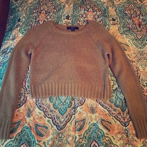 Tan CROP Sweater! So cute for Fall! ☺️🍁