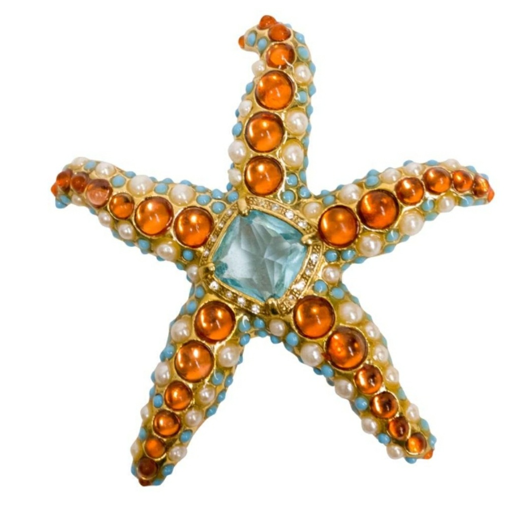 Authentic Kenneth Jay Lane Starfish Brooch
