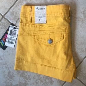 NWT American Rag Mustard Denim Shorts