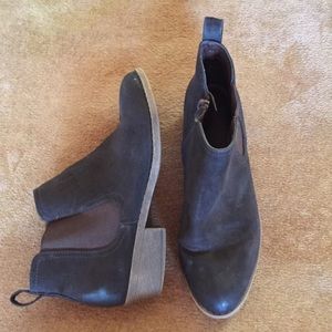 Dark brown booties