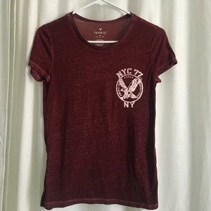 American Eagle Maroon T shirt