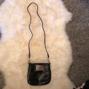 Coach Poppy black sequin purse