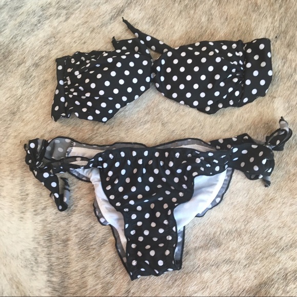 Other - Black & White Polka Dot Bikini