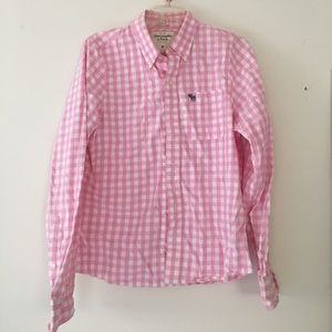 Abercrombie Pink Button Down Oxford
