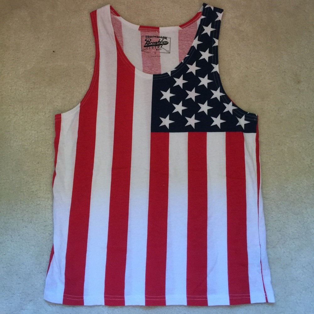 American flag unisex tank top