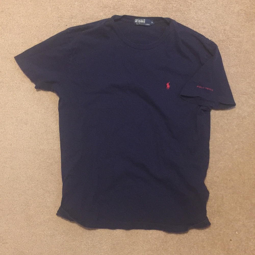 Ralph Lauren polo tennis tshirt, navy, medium