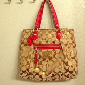 Coach Poppy Hearts Tote
