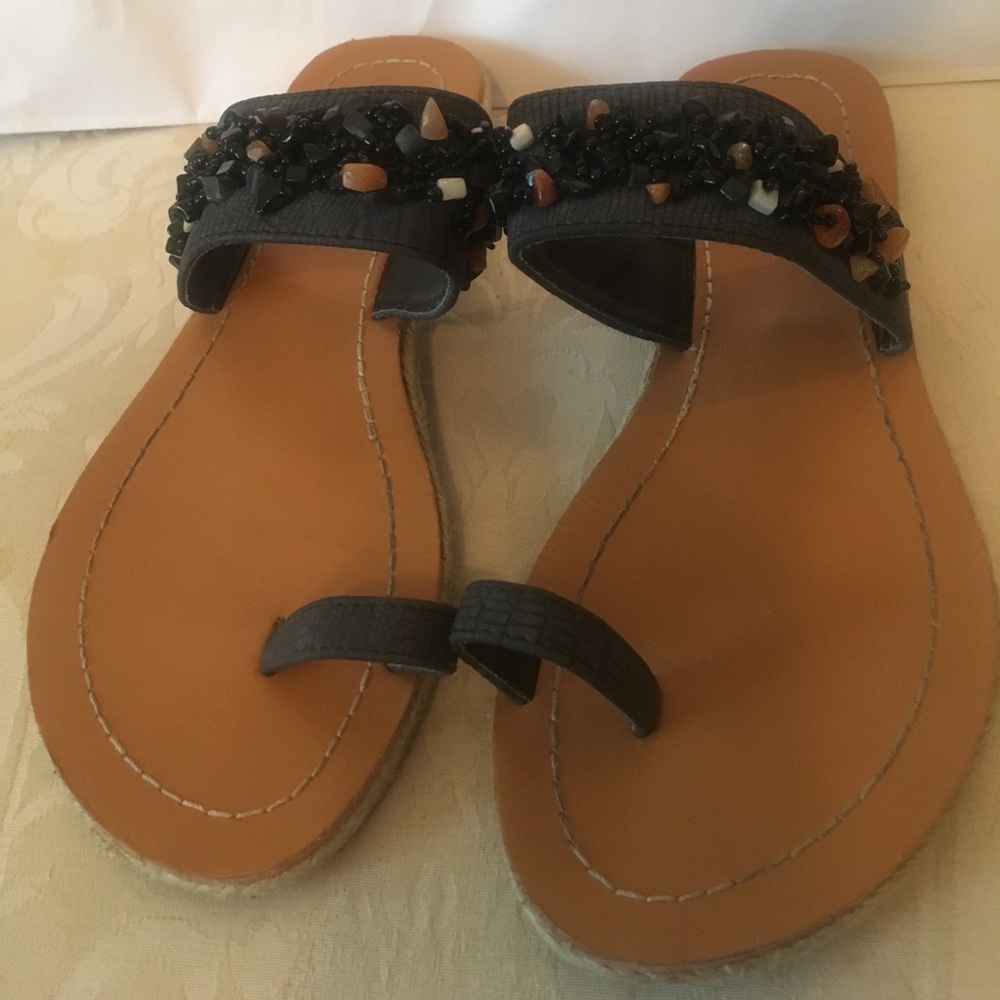 Black Bamboo Sandals