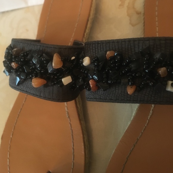 Black Bamboo Sandals - Picture 2 of 5