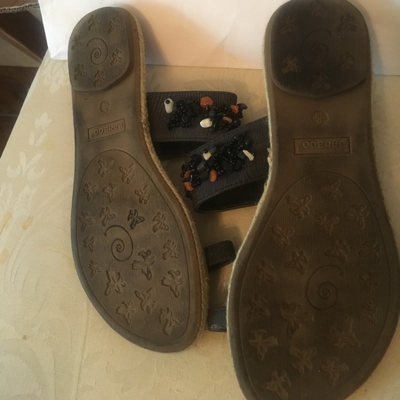 Black Bamboo Sandals - Picture 3 of 5