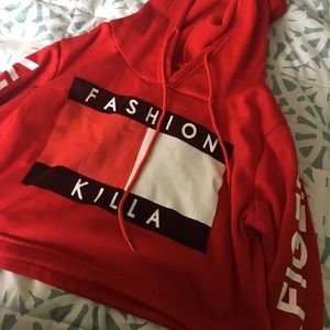 Crop topped hoodie