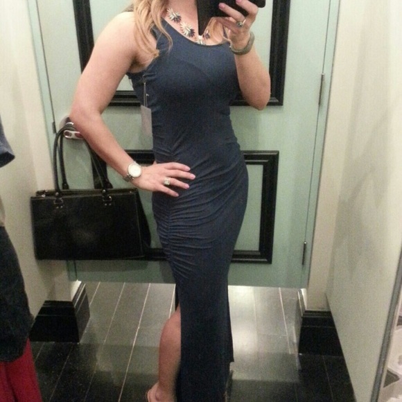 Navy blue forever 21 maxi dress - Picture 4 of 4