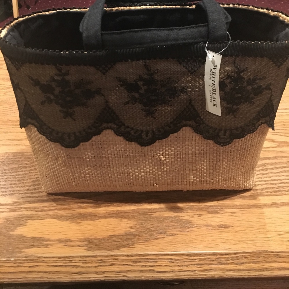 NWT White House Black Market straw purse