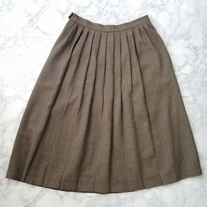 Vintage Alan Austin Wool Pleated Skirt