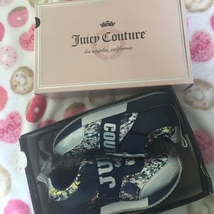 juicy couture splatter velcro sneakers NWT