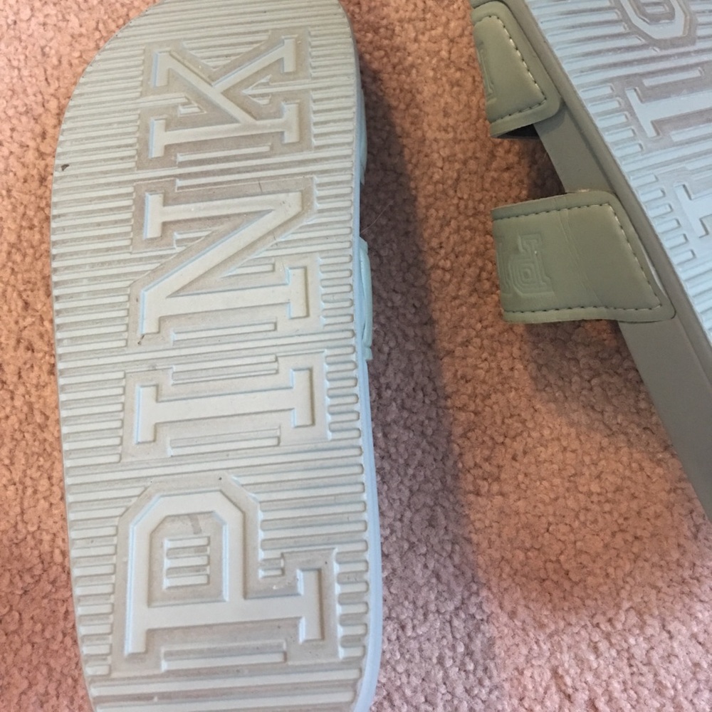 Victoria secret (PINK) green slip on sandals! - Picture 4 of 6