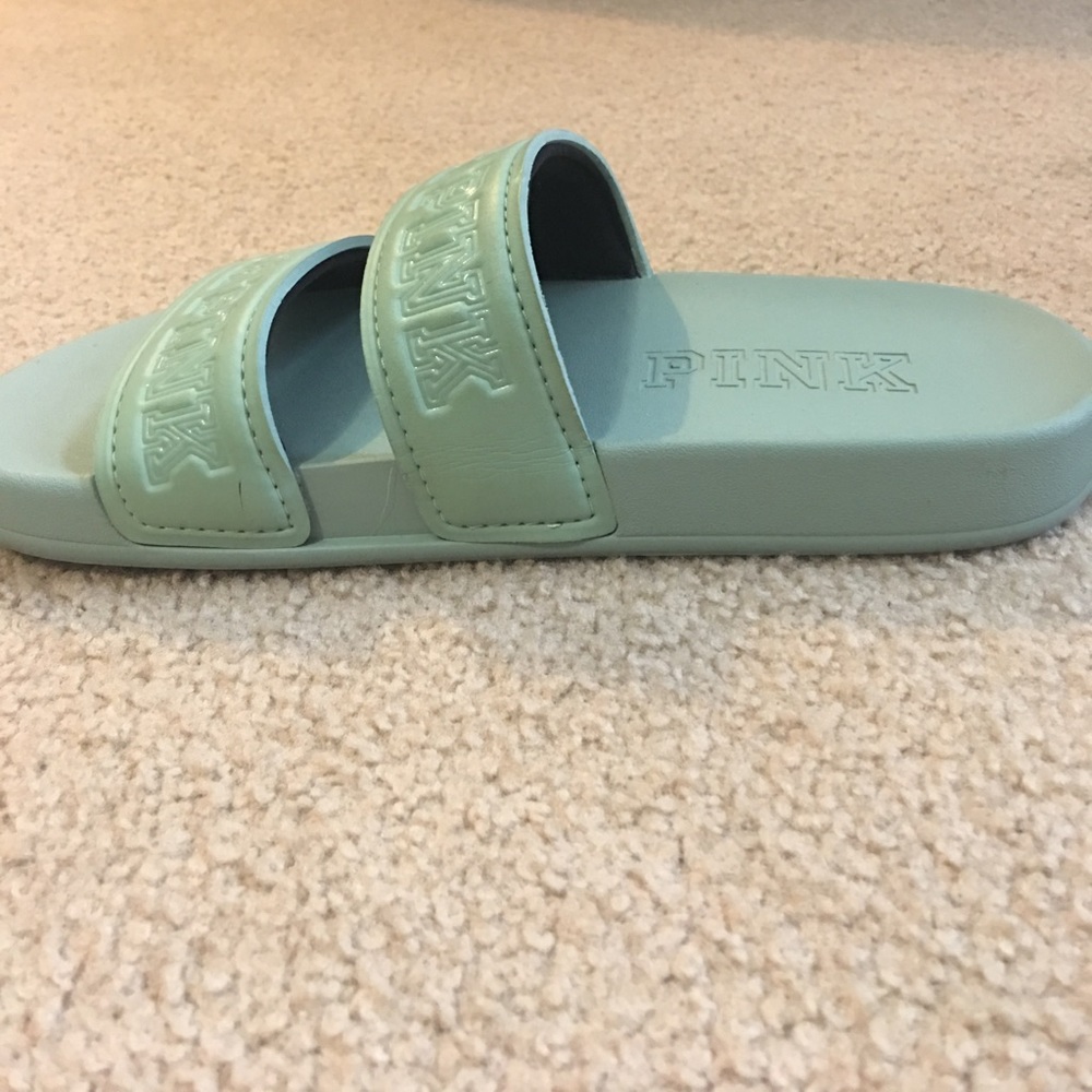 Victoria secret (PINK) green slip on sandals! - Picture 5 of 6