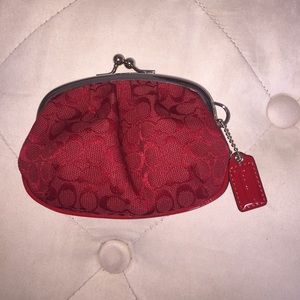 Red Coach Coin Purse