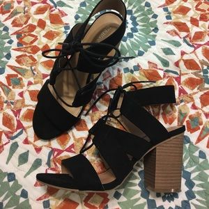 Merona lace up sandal heel